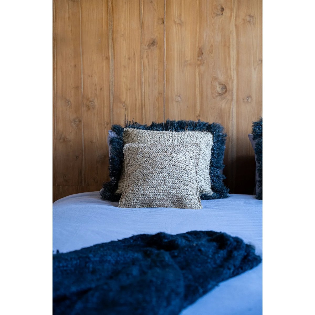 De Raffia Flores Kussenhoes Vierkant - Naturel - 40x40 – Bazar Bizar Living (foto 10 van 10)