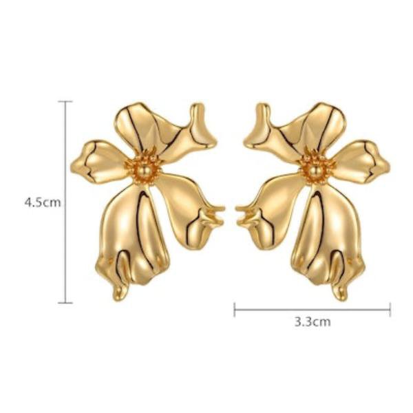 Vintage Blumen Ohrstecker – Gold & Silber | Elegantes Design