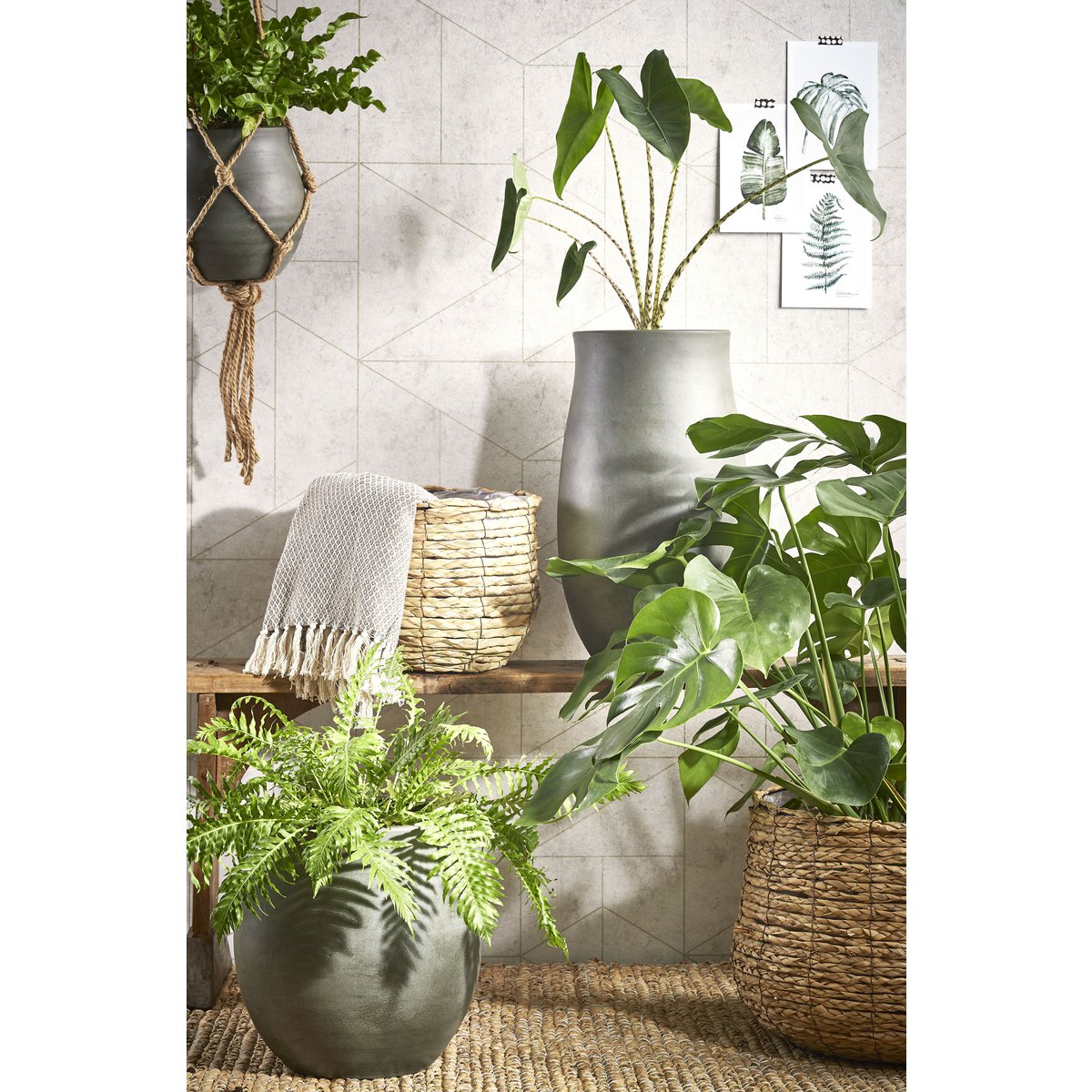 Plantenmand Avalon Lichtbruin – Mica Decorations (foto 4 van 5)