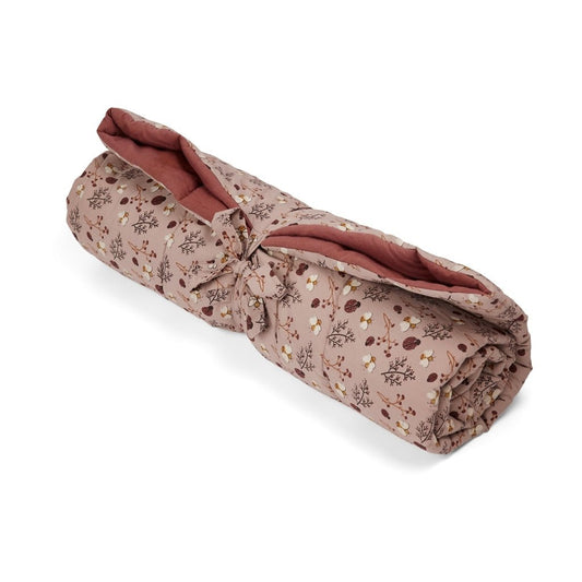 Birke speelmat – biologisch katoen – zand met bloemenbij