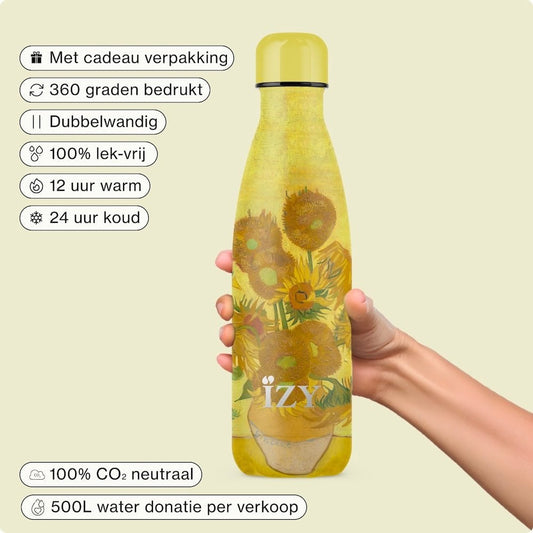 IZY Thermosfles – Sunflowers – Van Gogh – 500ML