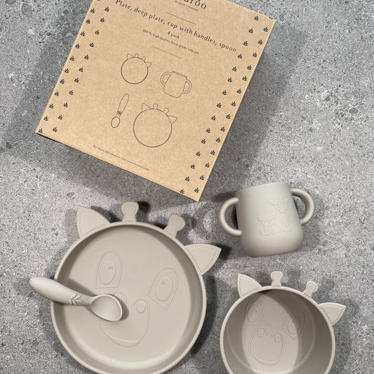 Lykke Dinerset 4-Pack Giraffe Kasseien