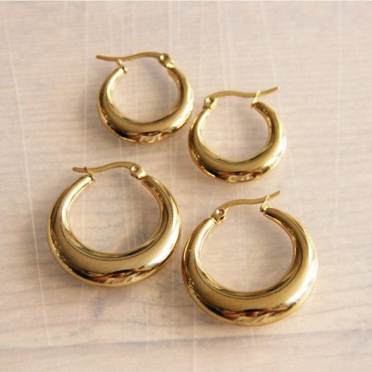 RVS creool 30mm “breed” – goud