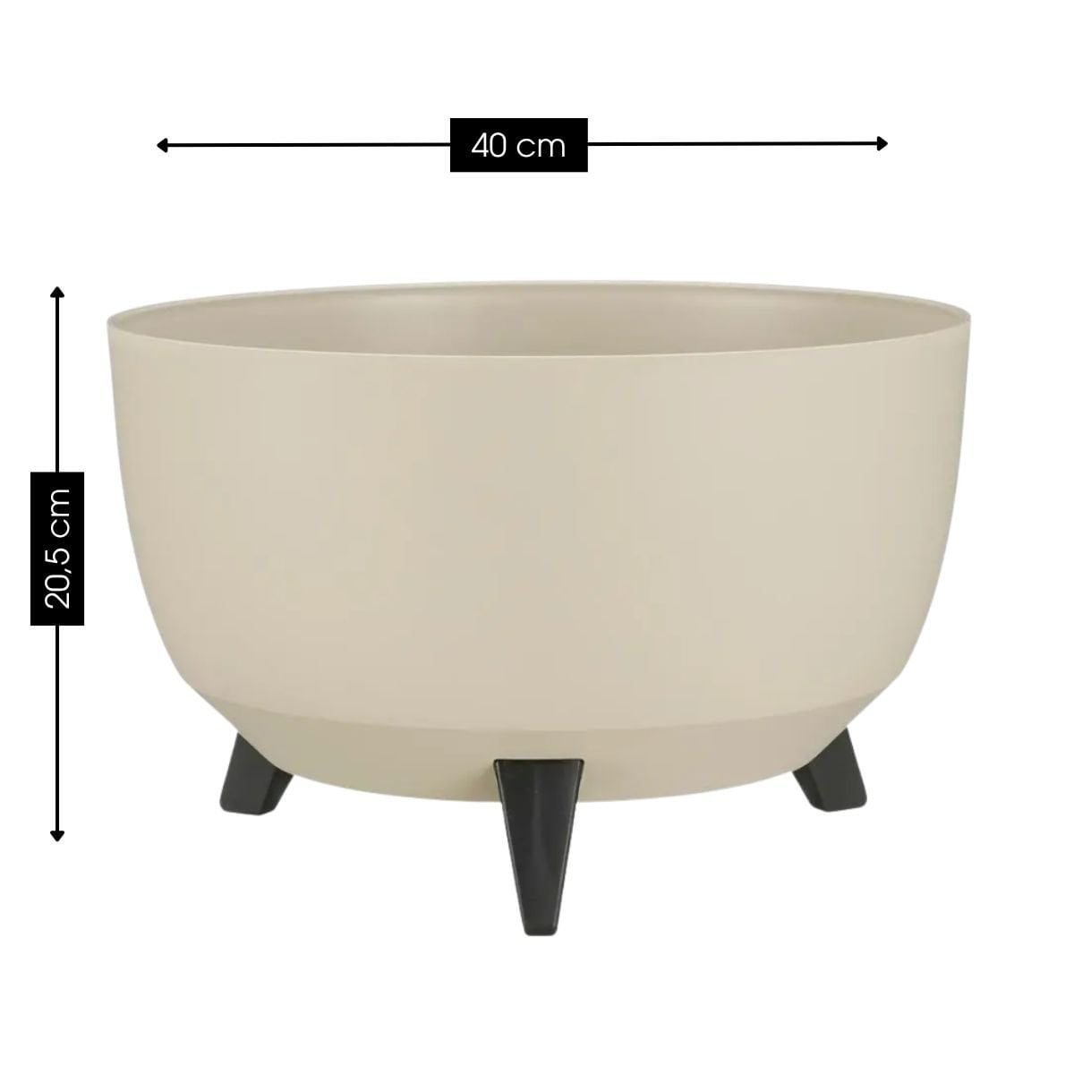 Plantenbak buiten Doppio Beige – Mica Decorations (foto 4 van 8)
