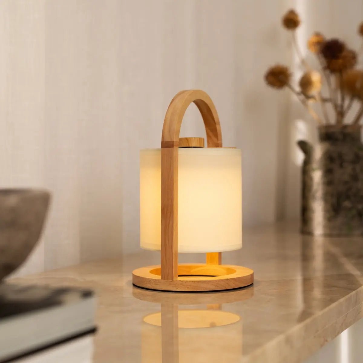 River lichtbruine houten oplaadbare lamp – Tavellio - Amsterdam (foto 3 van 10)