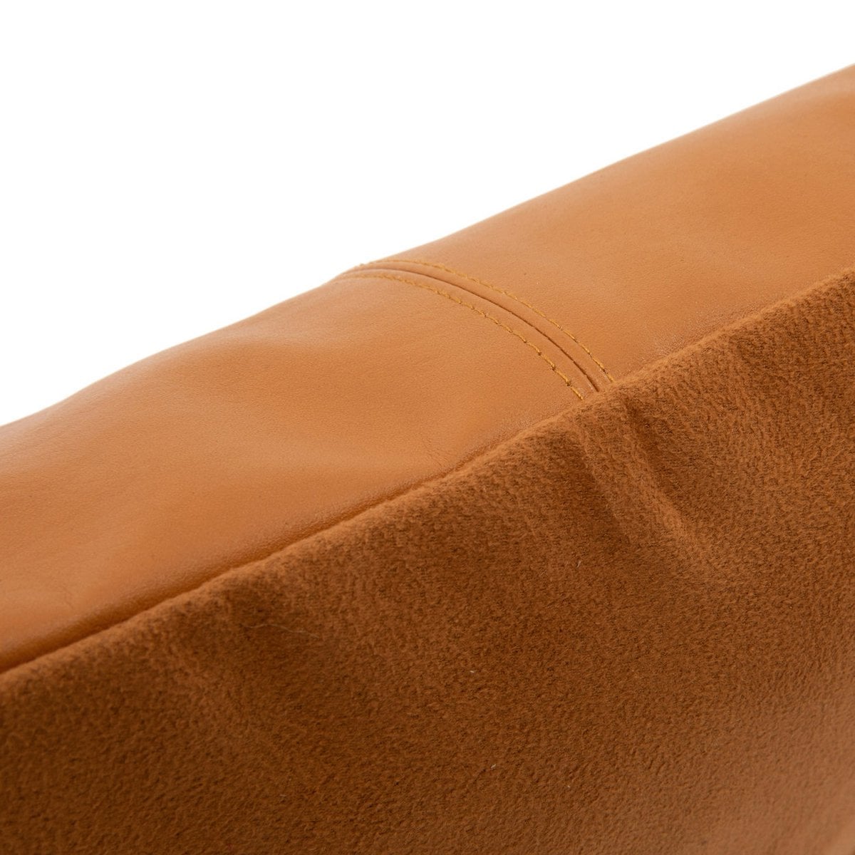 The Four Panel Leren Kussenhoes - Camel - 40x40 – Bazar Bizar Living (foto 3 van 7)