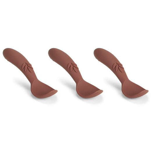 Ella Siliconen Lepel 3-Pack Mahonie