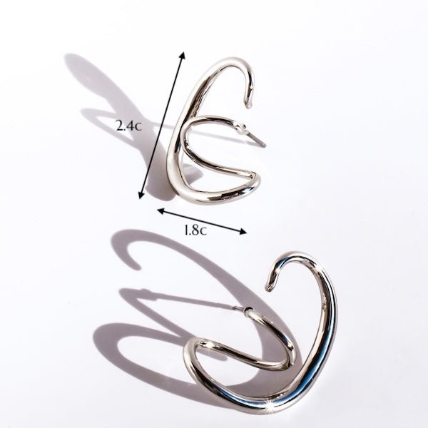 LanLivia Swirl Earrings Verzilverd