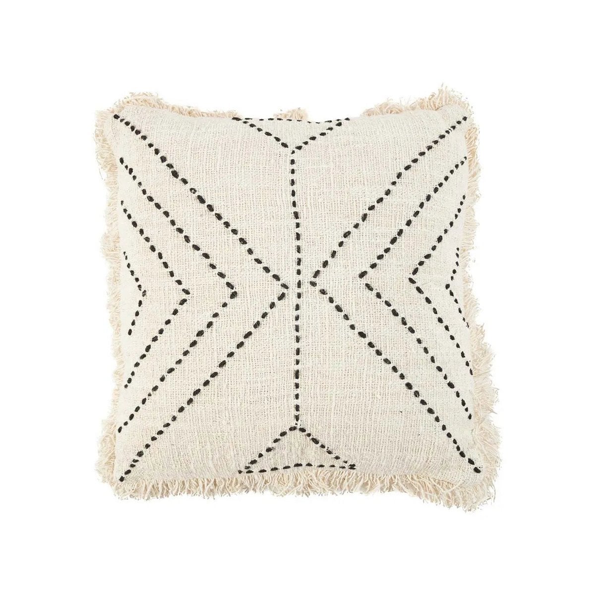 De Tribal Kussenhoes - Natuurlijk Zwart – Bazar Bizar Living
