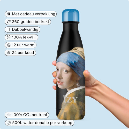 IZY Thermosfles – Meisje met de Parel – Vermeer – 500ML