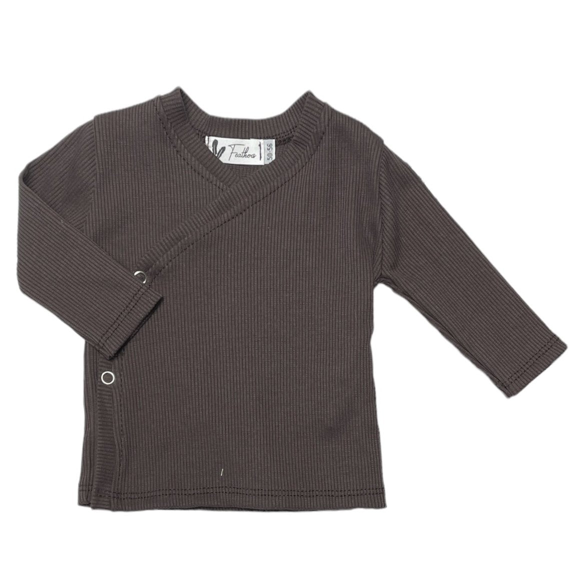Overslagshirtje rib jersey – Mocha