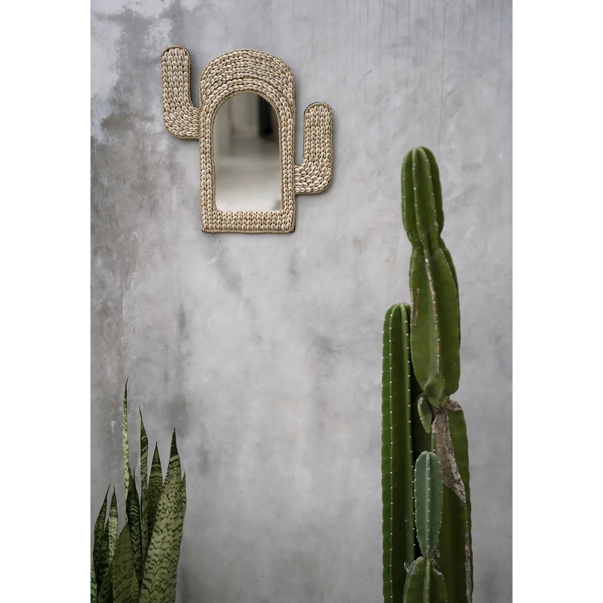 De Cactusschelpspiegel - Wit – Bazar Bizar Living (foto 4 van 8)