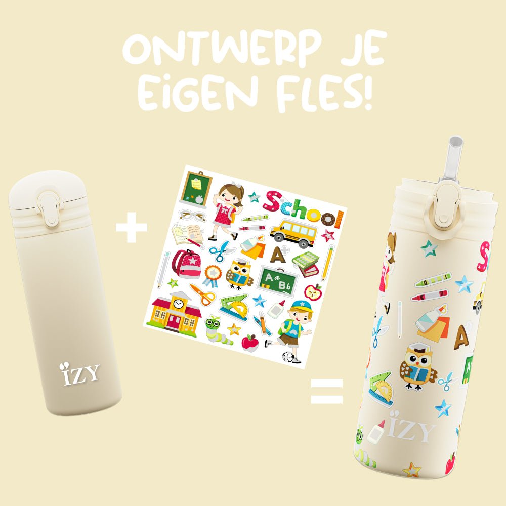 IZY Kids Thermosfles – Yellow School – 350ML