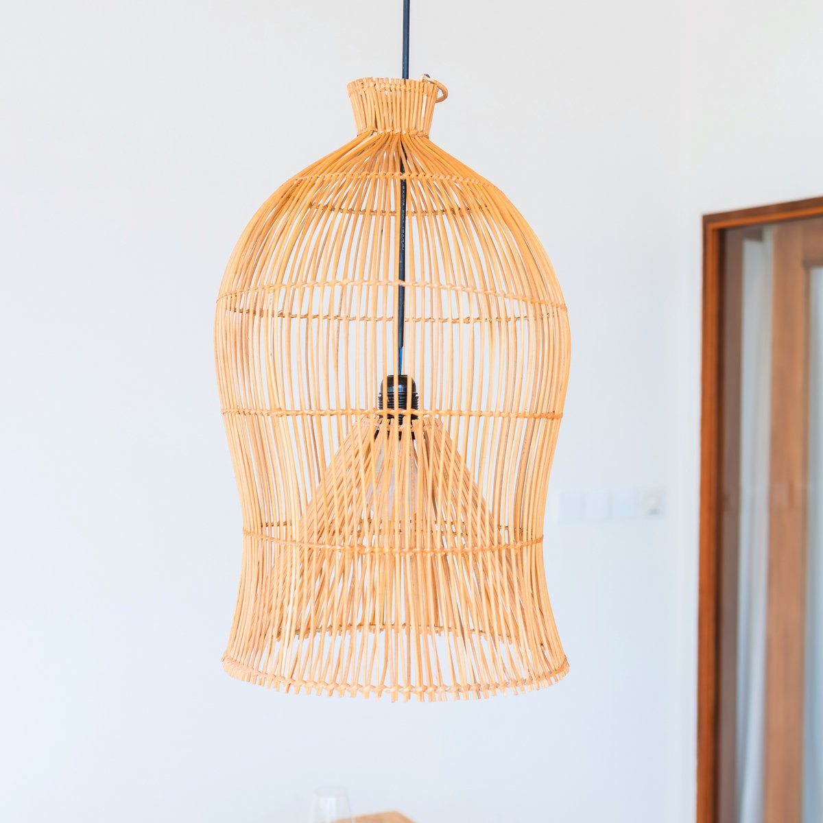 Rotan lampenkap – Boho hanglamp – plafondlamp hangend – Boho plafondlamp MAHARA (Ø35 cm) – Soeji