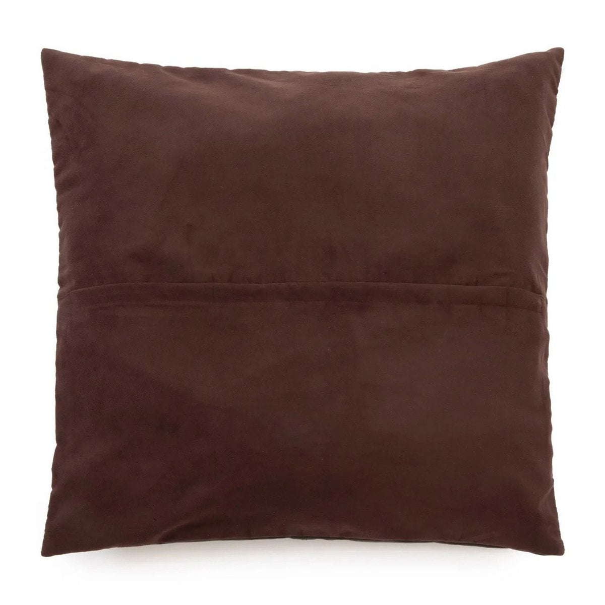 De leren kussenhoes met vier panelen - Choco - 60x60 – Bazar Bizar Living (foto 2 van 4)