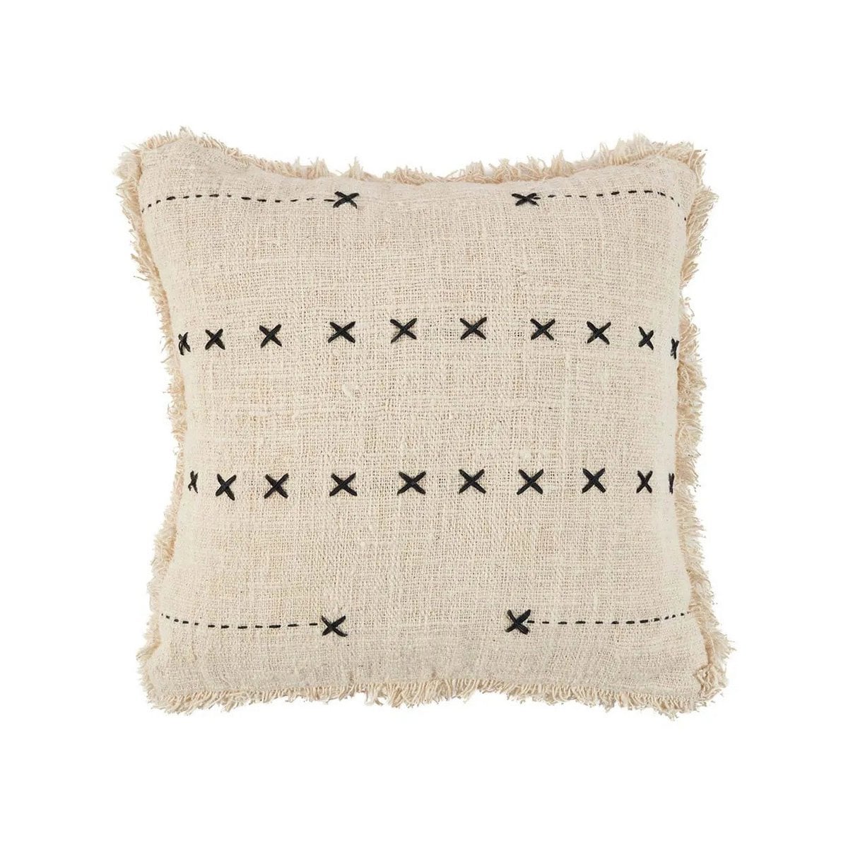 De French Kiss Kussenhoes - Natuurlijk Zwart – Bazar Bizar Living