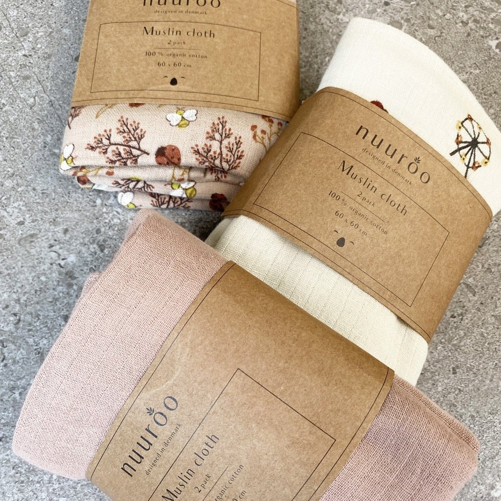 Nuuroo Bao Mousseline Doek 2-Pack Rose
