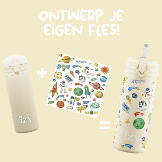 IZY Kids Thermosfles – Yellow Space – 350ML