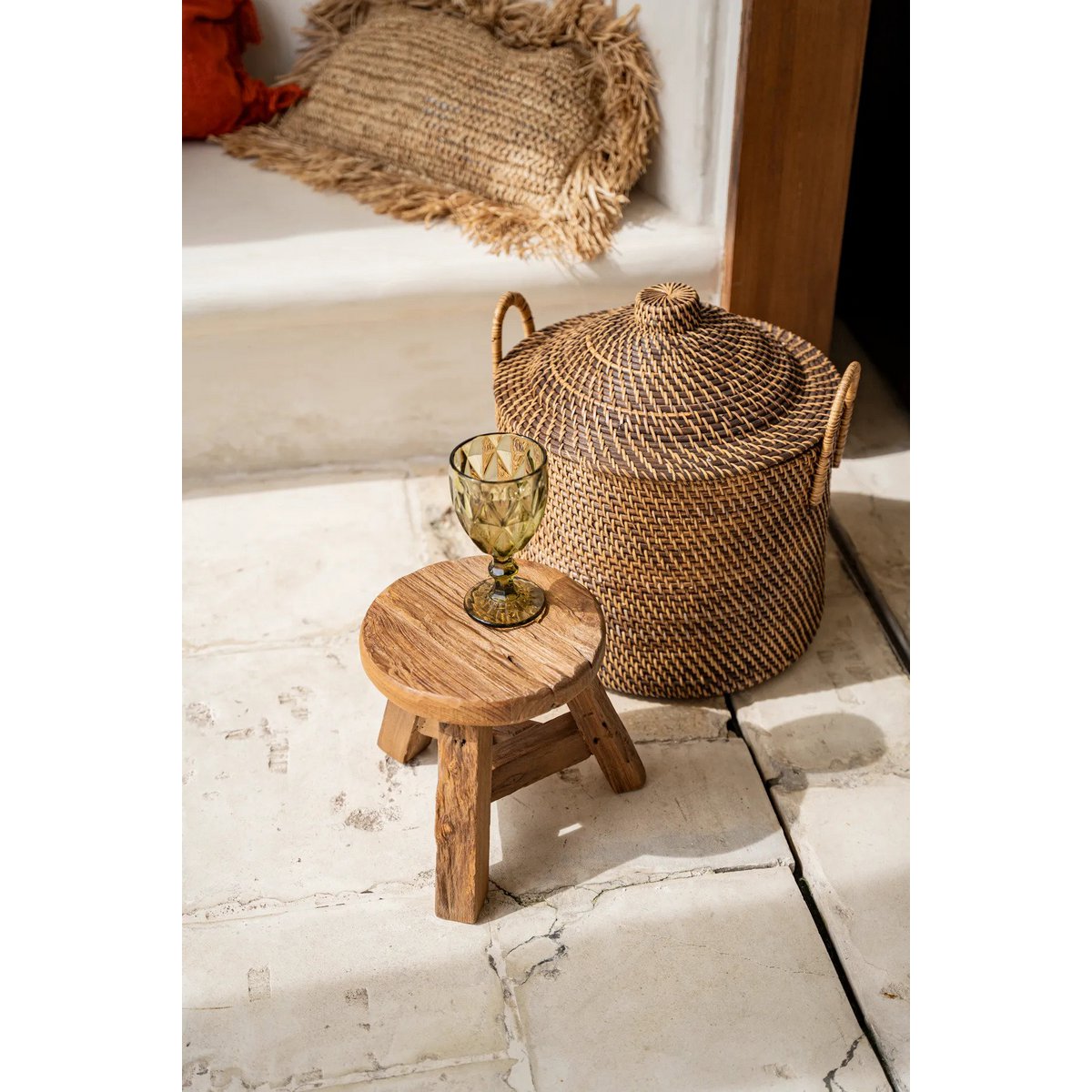De koloniale handvattenmand - natuurlijk bruin – Bazar Bizar Living (foto 4 van 7)