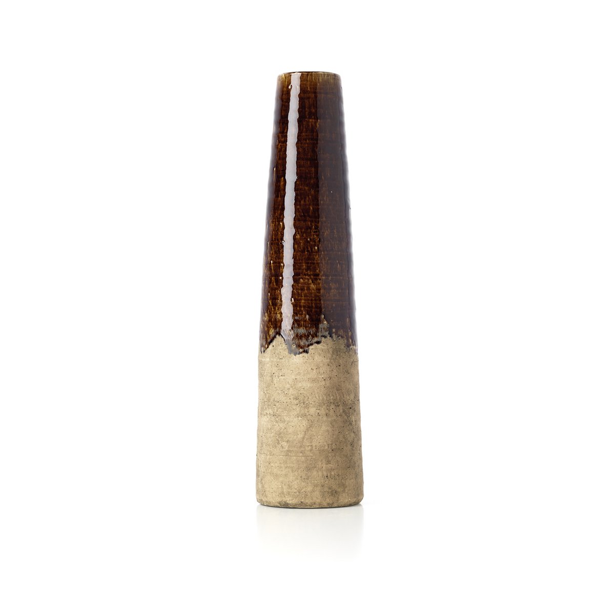 De Amber Kegelvaas - Betonbruin - L – Bazar Bizar Living