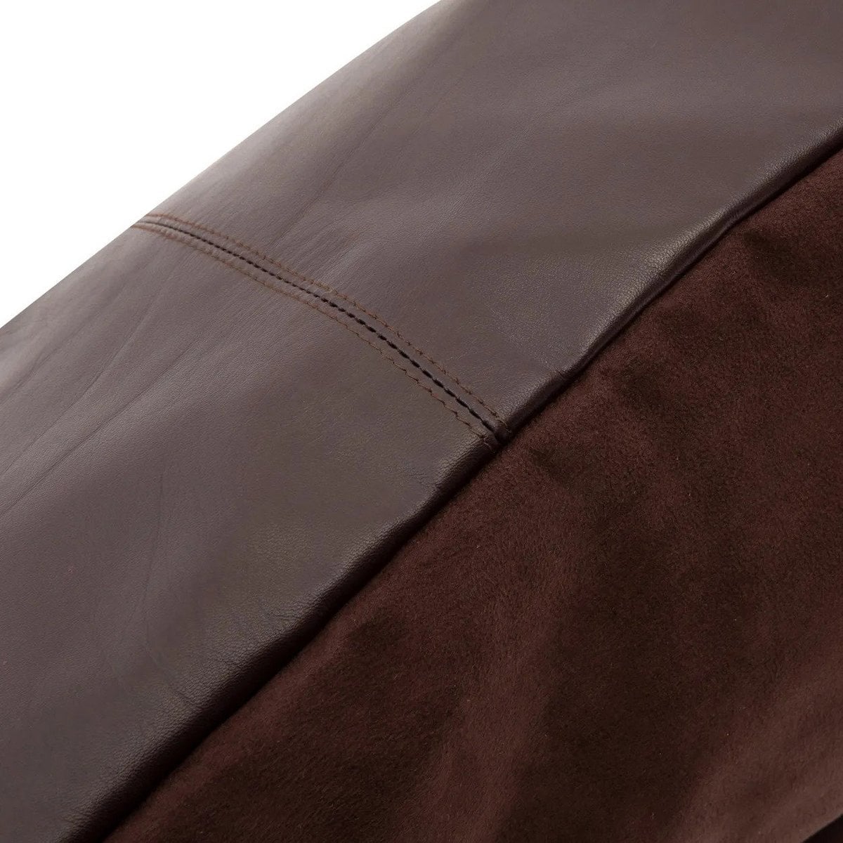De leren kussenhoes met vier panelen - Choco - 60x60 – Bazar Bizar Living (foto 3 van 4)