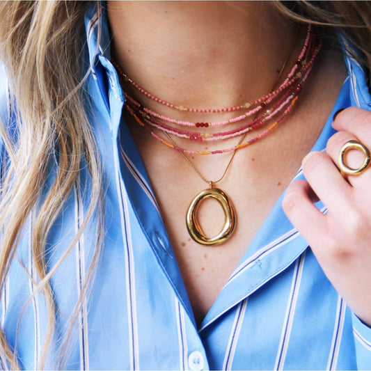 Stevige ovale stalen ring