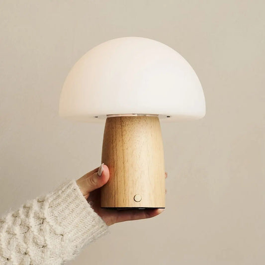 Mia Lichtbruine stijlvolle oplaadbare tafellamp