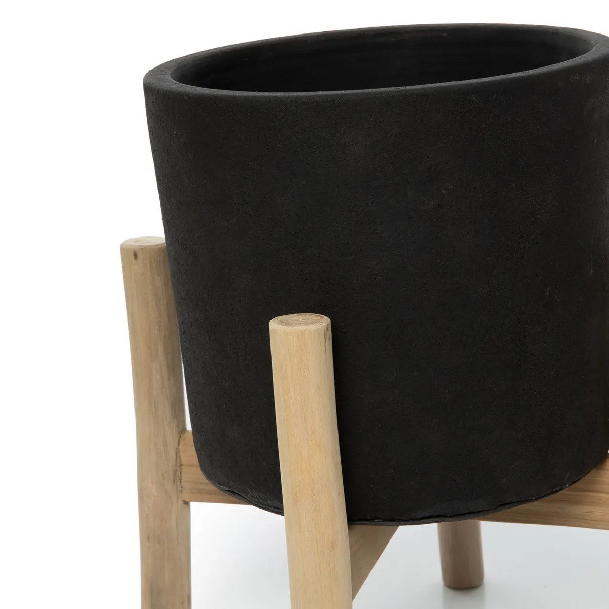 The Charcoal Low - Zwart Naturel - S – Bazar Bizar Living (foto 7 van 8)