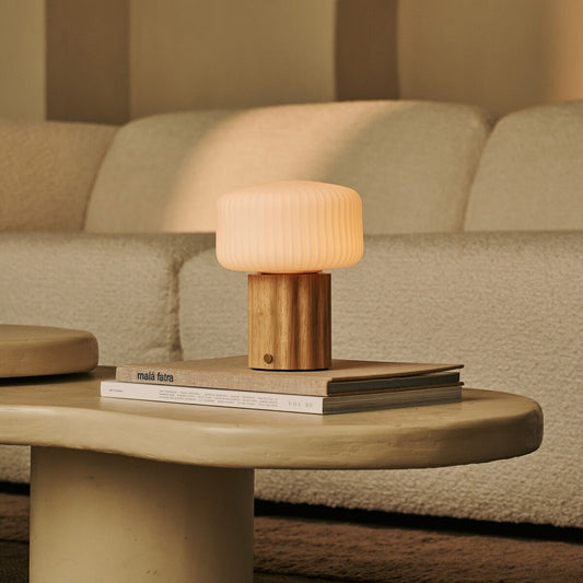 Robin Light Brown Rechargeable Table Lamp | Stylish, Cordless & 3 Light Modes