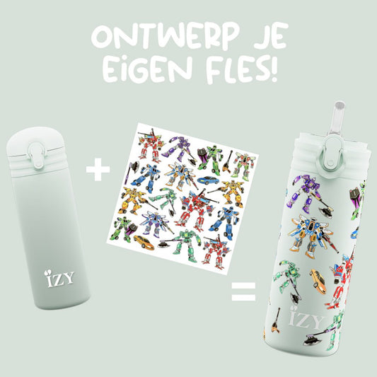 IZY Kids Thermosfles – Green Transformers – 350ML