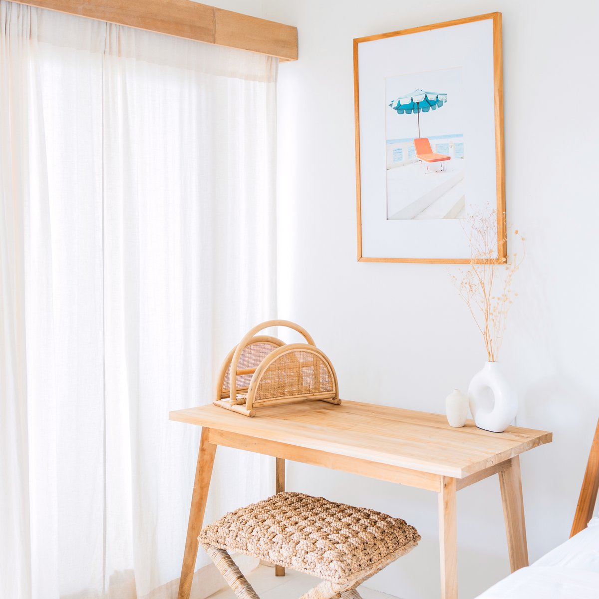 Rotan Krantenrek – Tijdschriftenhouder – Boho Krantenmand – Handgemaakte Rotan Krantenhouder ALOR – Soeji (foto 2 van 8)