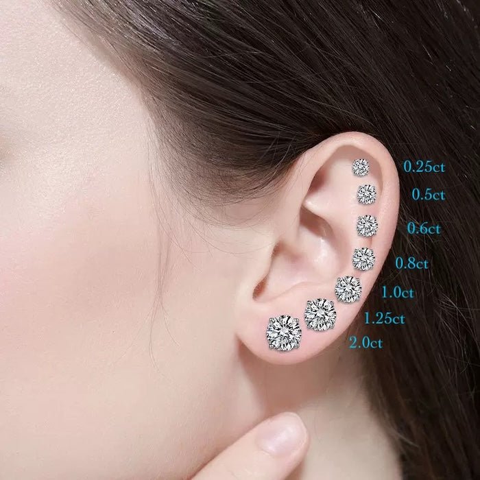 LanLivia Solitaire Moissanite Studs