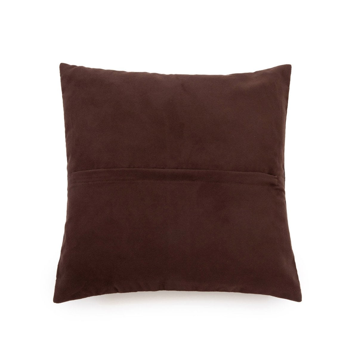 De leren kussenhoes met vier panelen - Choco - 40x40 – Bazar Bizar Living (foto 2 van 4)