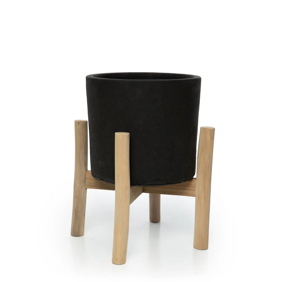 The Charcoal Low - Zwart Naturel - S – Bazar Bizar Living
