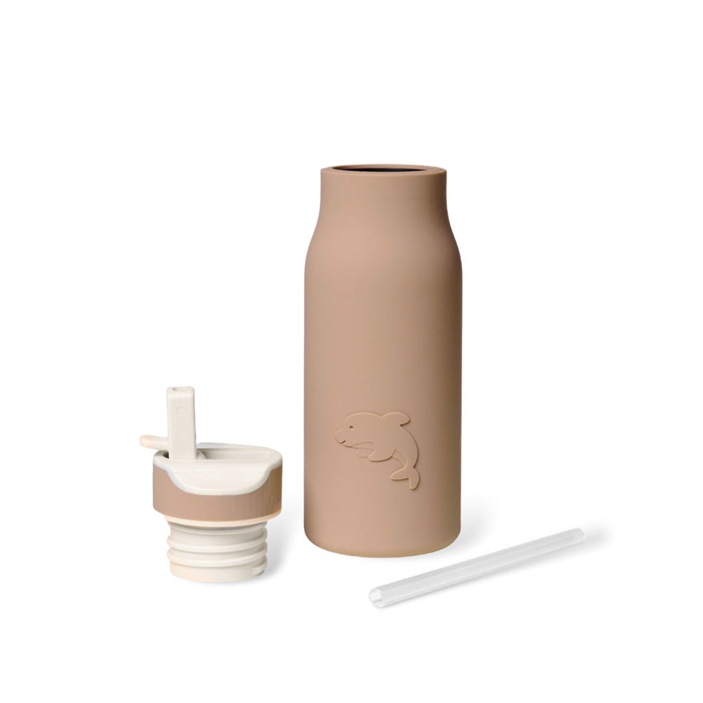 Lau Siliconen Drinkfles – Chocolademout | 400 ml | BPA-vrij & Voedselveilig