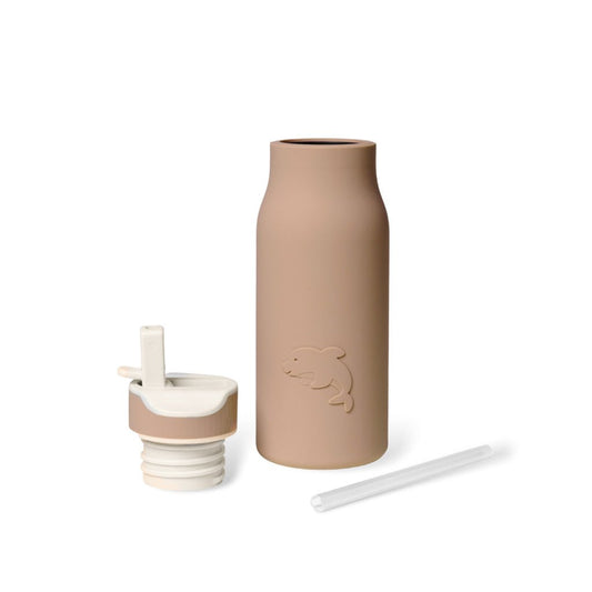 Lau Siliconen Drinkfles – Chocolademout | 400 ml | BPA-vrij & Voedselveilig