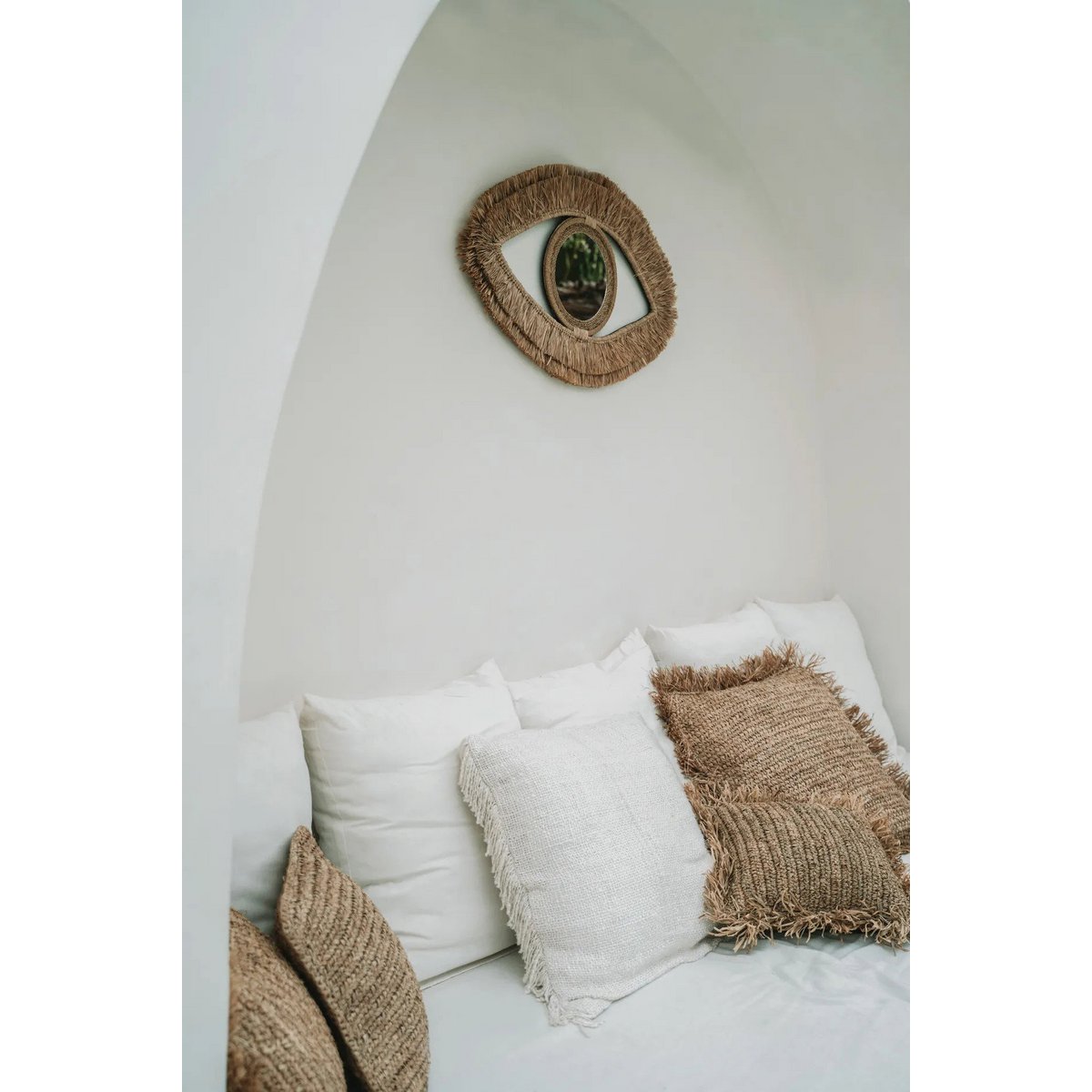 De Raffia Oogspiegel - Naturel - M – Bazar Bizar Living (foto 4 van 8)