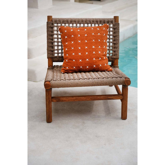 De Zillion Kiss kussenhoes - Terracotta wit