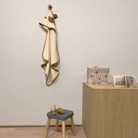 Nuuroo Aki Baby Handdoek met Capuchon Wit