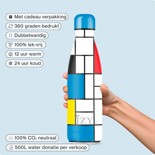 IZY Thermosfles – Composition – Piet Mondriaan – 500ML