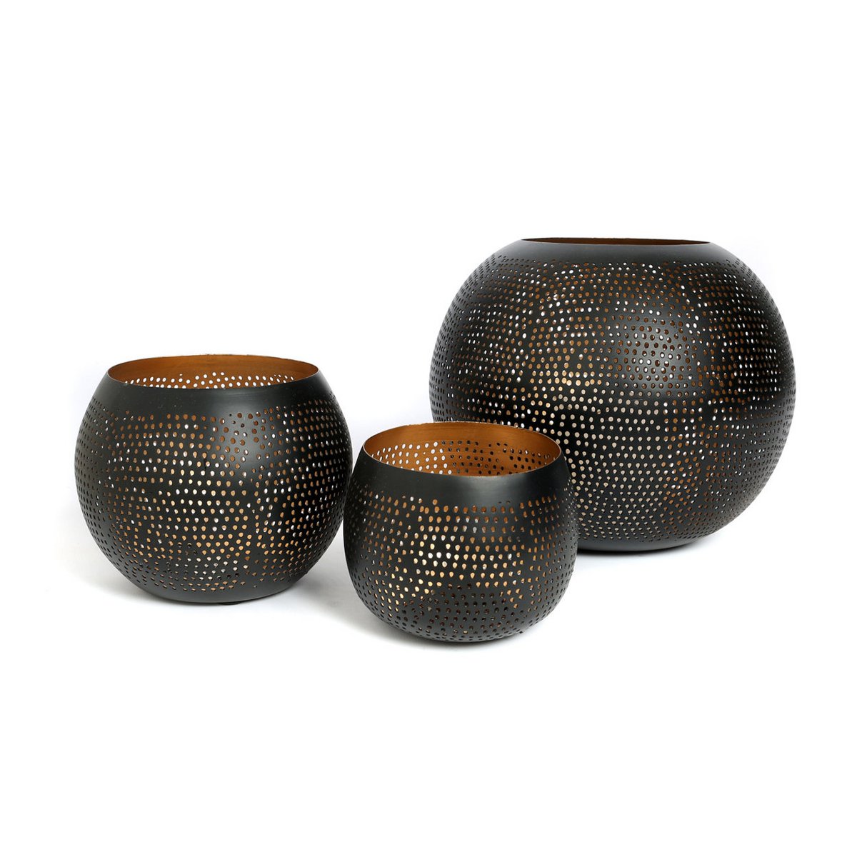 The Pierced Ball - Zwart Goud - L – Bazar Bizar Living (foto 2 van 5)