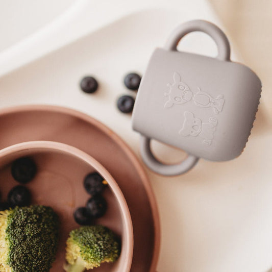 Abiola Siliconen Drinkbeker – 2-pack | Kleur: Kasseien | 145 ml