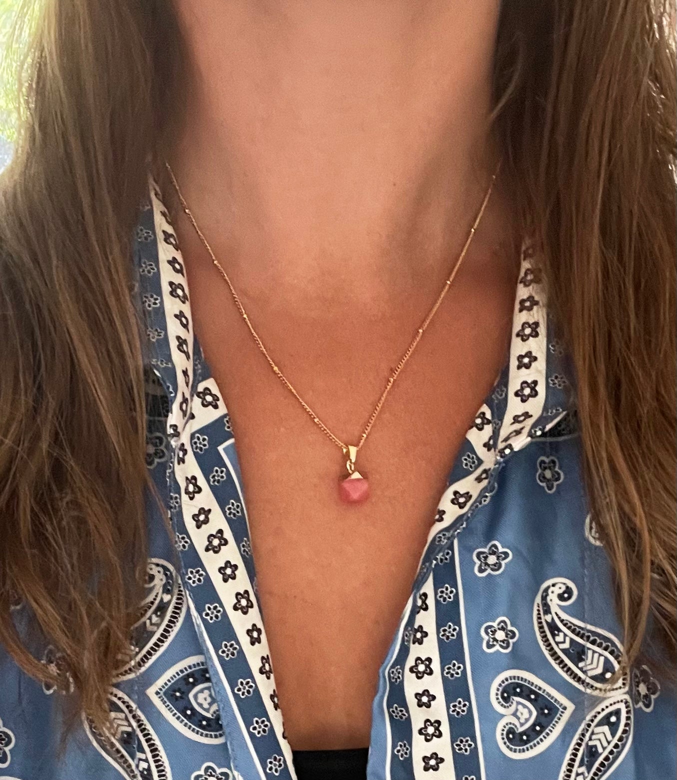 Roze Chalcedoon Ketting – rust & zachtheid