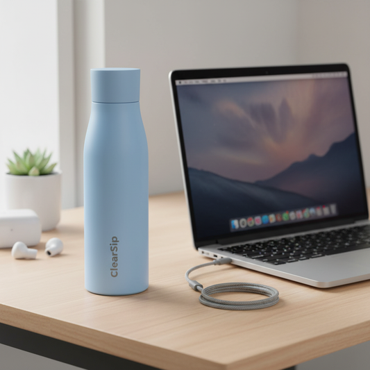 ClearSip Slimme Waterfles Pastelblauw