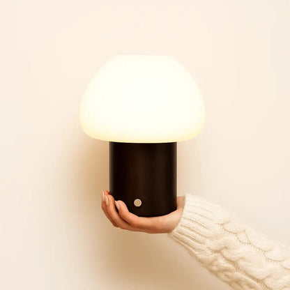 Fynn Donkerbruine Houten Oplaadbare Lamp