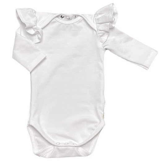 Rompertje Lange Mouw Ruffle White