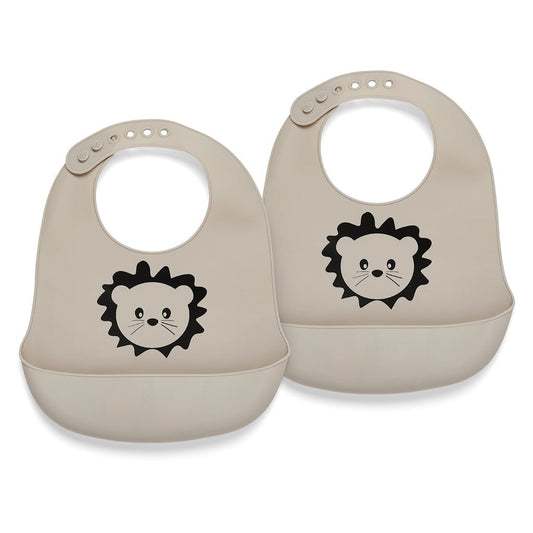 Alfie Siliconen Slabbetje 2-Pack Kasseien