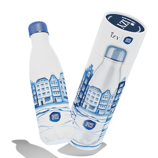 IZY Thermosfles – Heinen Delfts Blauw Plateel – 500ML