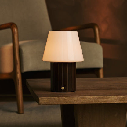 Lex Dark Brown Rechargeable Table Lamp | Stylish, Cordless & 3 Light Modes