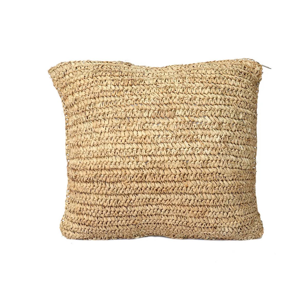 De Raffia Flores Kussenhoes Vierkant - Naturel - 40x40 – Bazar Bizar Living